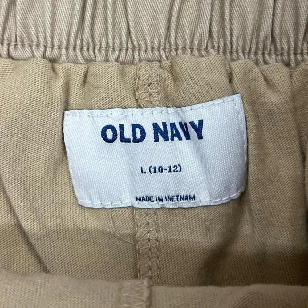 Old Navy Girls Khaki Skort Double Breasted Button Front Pleated Tan Size L 10-12